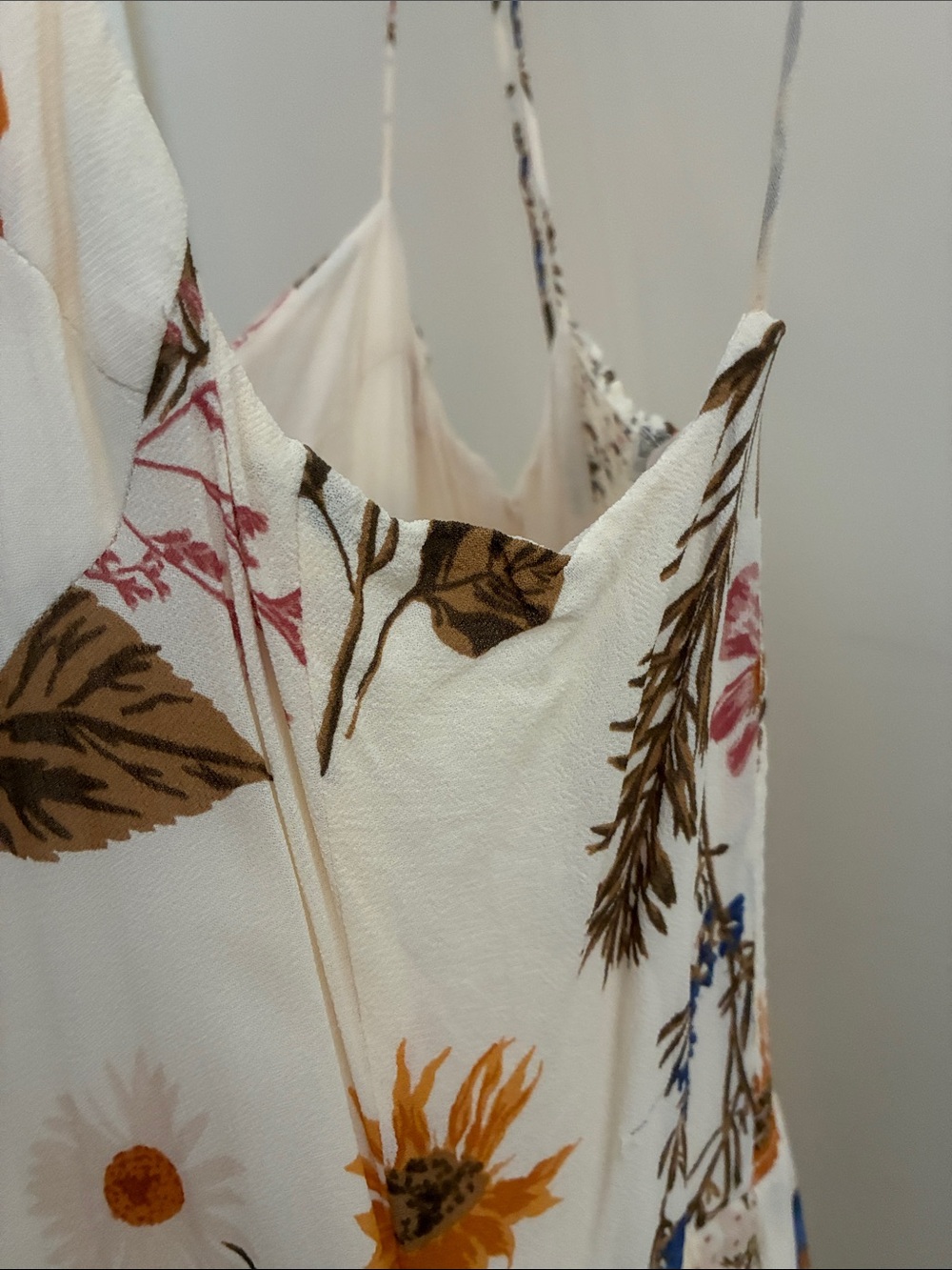 Reformation Kourtney Cream Floral Maxi Dress 10 EUC - Picture 10 of 16